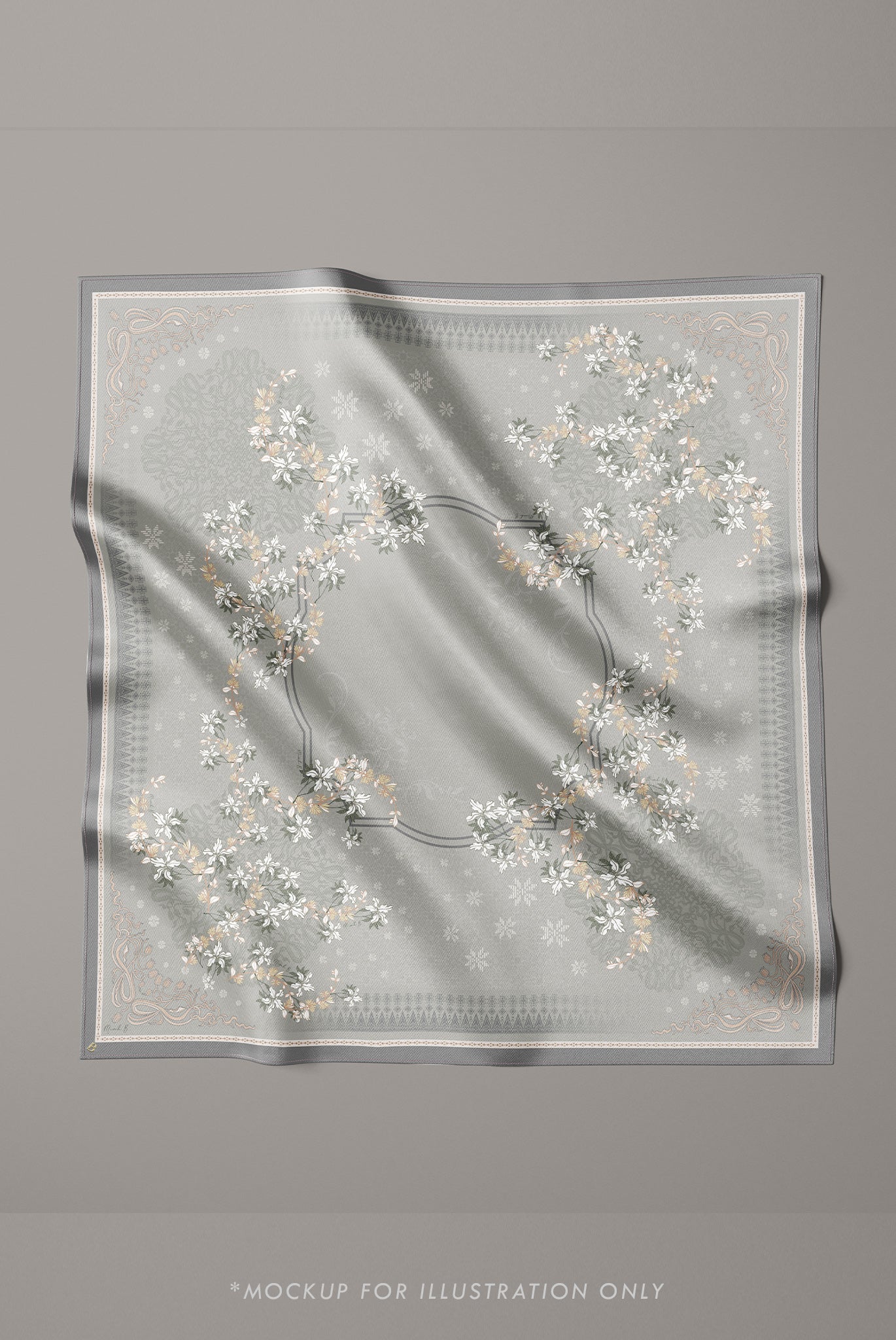 Songket Affair Square - Grey