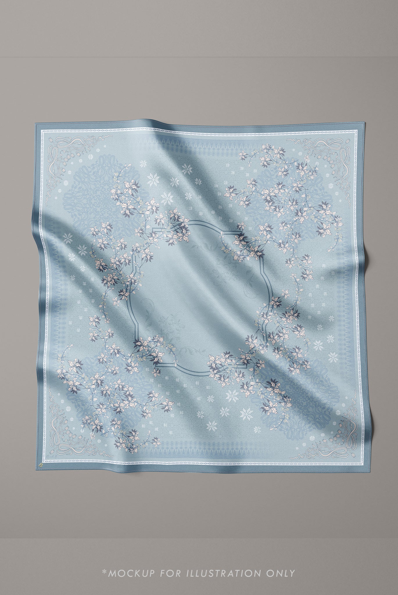 Songket Affair Square - Sky Blue