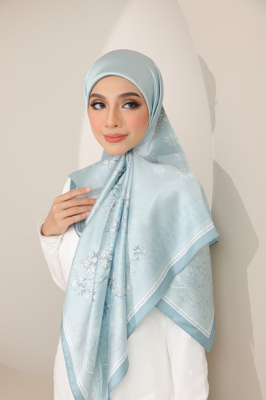 Songket Affair Square - Sky Blue