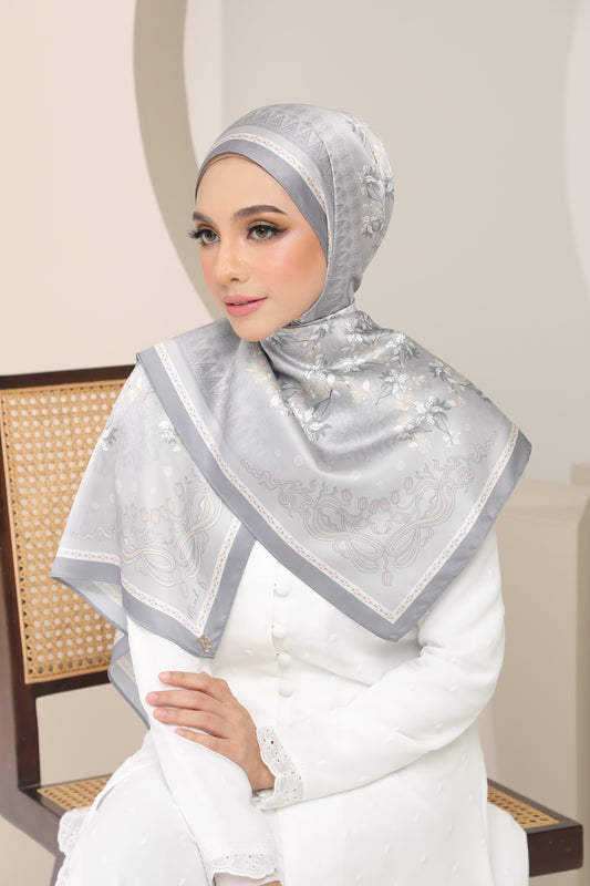 Songket Affair Shawl - Grey